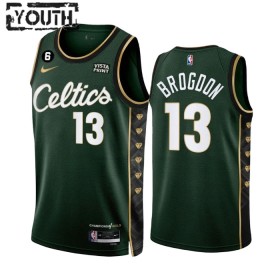 Dres Boston Celtics Malcolm Brogdon 13 Nike 2022-23 City Edition Zelena Swingman - Dječji